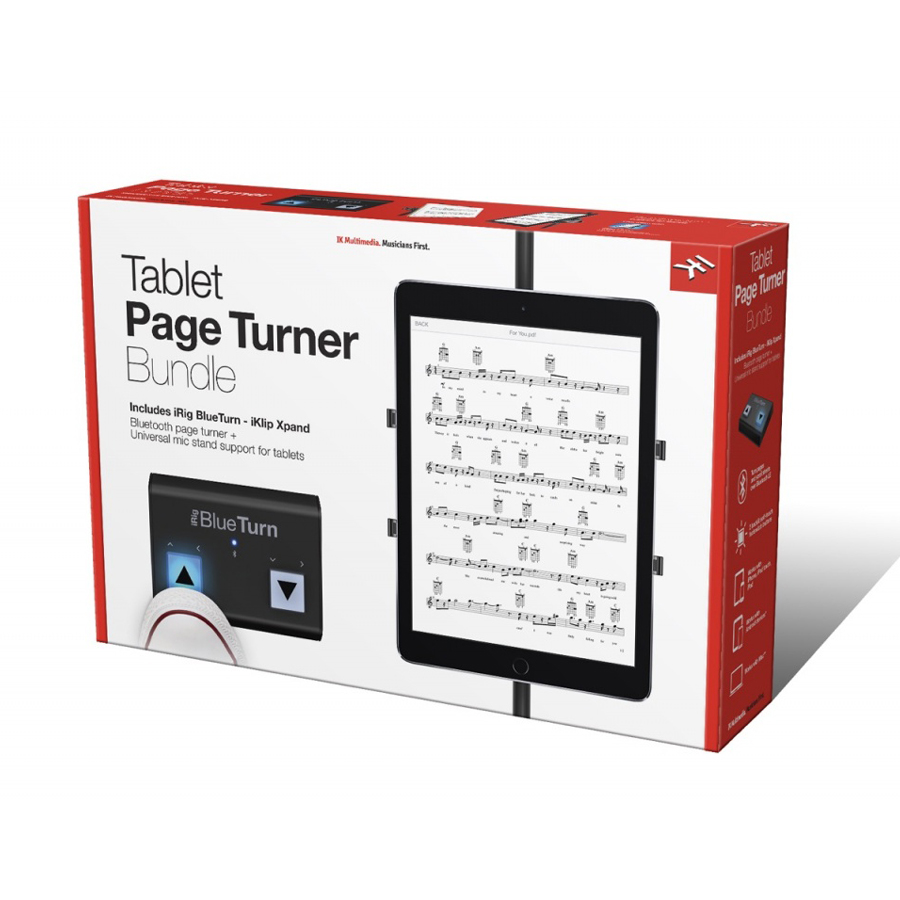 IK Multimedia iRig BlueTurn + iKlip Xpand Bundle