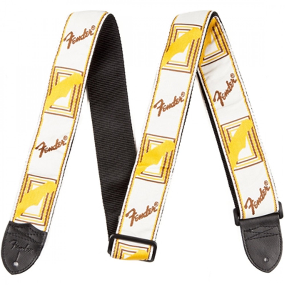 FENDER STRAP MONOGRAMMED WHT