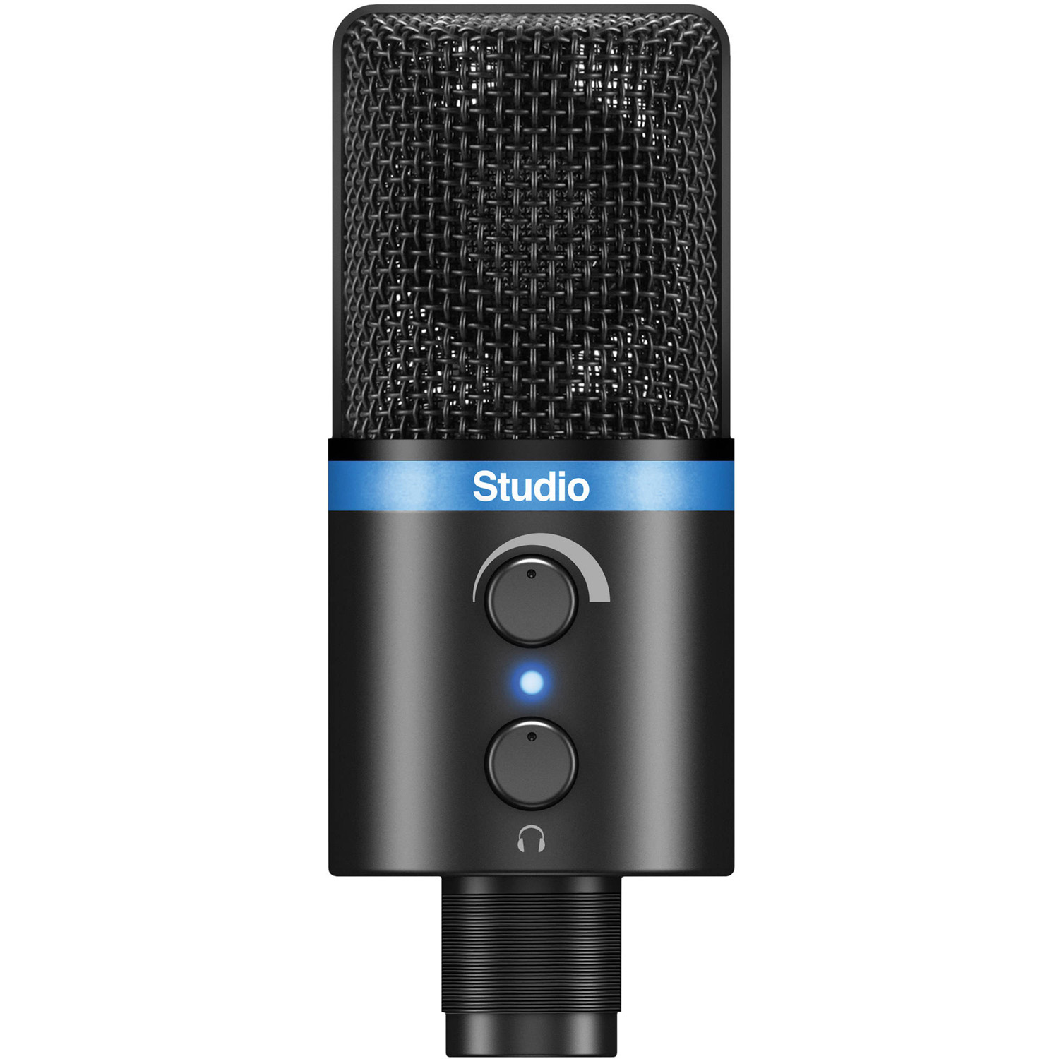 IK Multimedia iRig Mic Studio USB Condenser Microphone IK Multimedia iRig Mic Studio USB Condenser Microphone - Introducing iRig Mic Studio, IK Multimedia’s ultra-portable large-diaphragm digital condenser microphone for iPhone, iPad, iPod touch, Mac, PC and Android. It packs a 1” diameter condenser capsule into an ultra-compact enclosure that can be used to make professional-quality recordings anywhere. Great for musicians, vocalists, home producers, podcasters, broadcasters, voice-over artists and more, it puts the superior power of a large-diaphragm microphone into the palm of your hand.