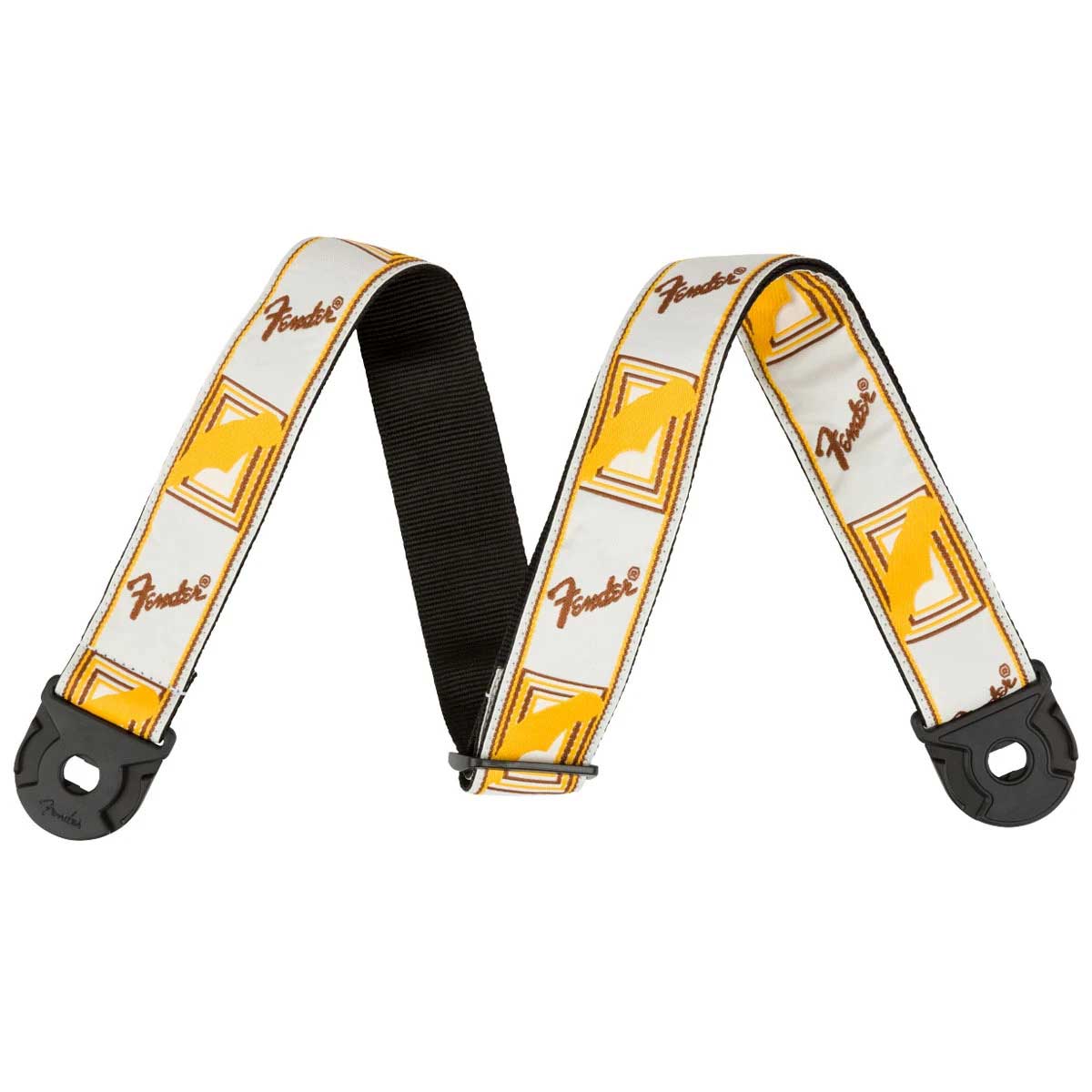 Guitar Strap White Yellow